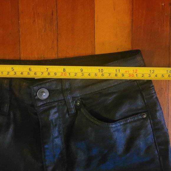 H&M Divided Black Waxed Jeans sz 4 - Picture 5 of 6